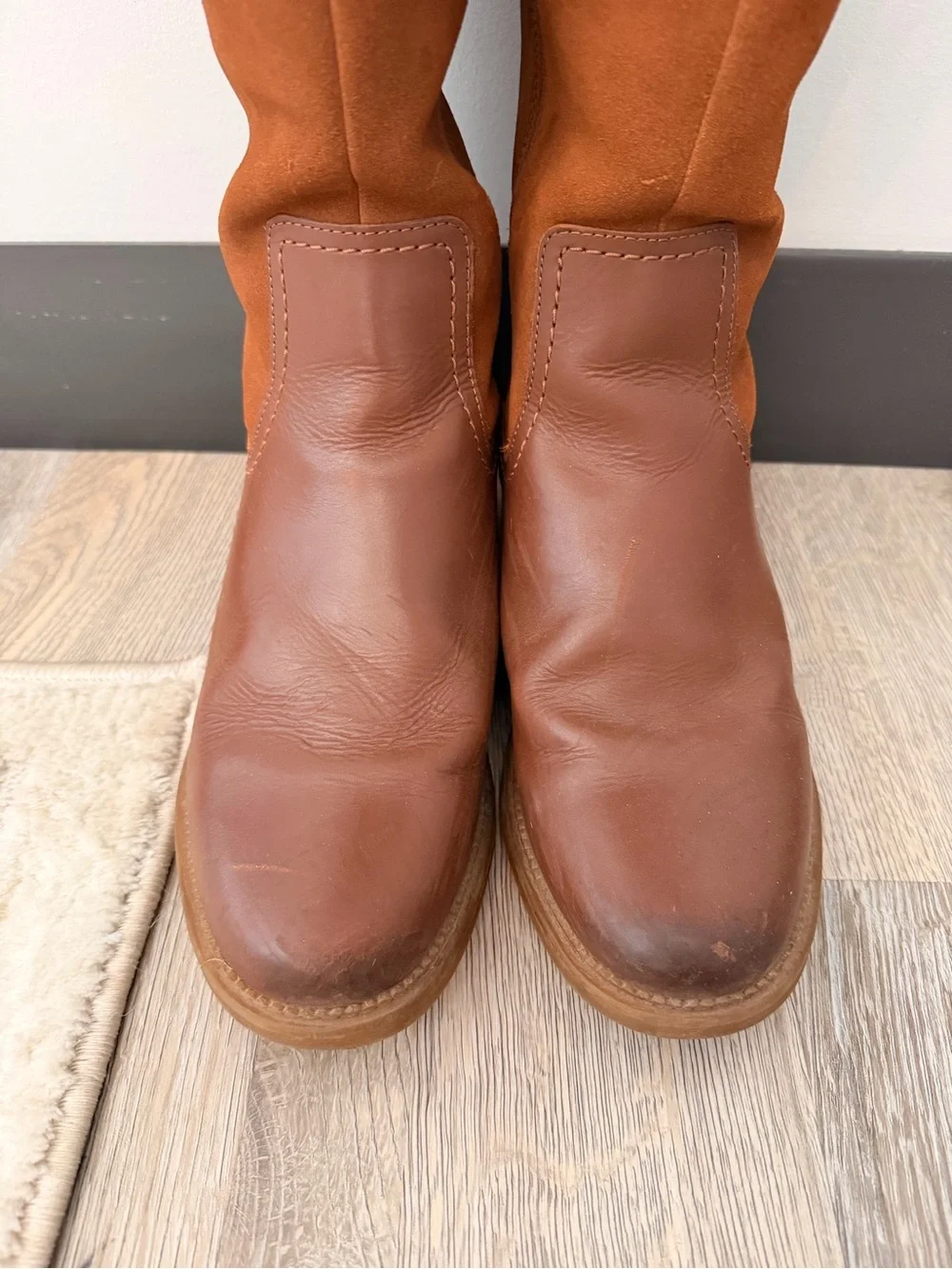 Clarks Brown Leather & Suede Tall Winter Boots
